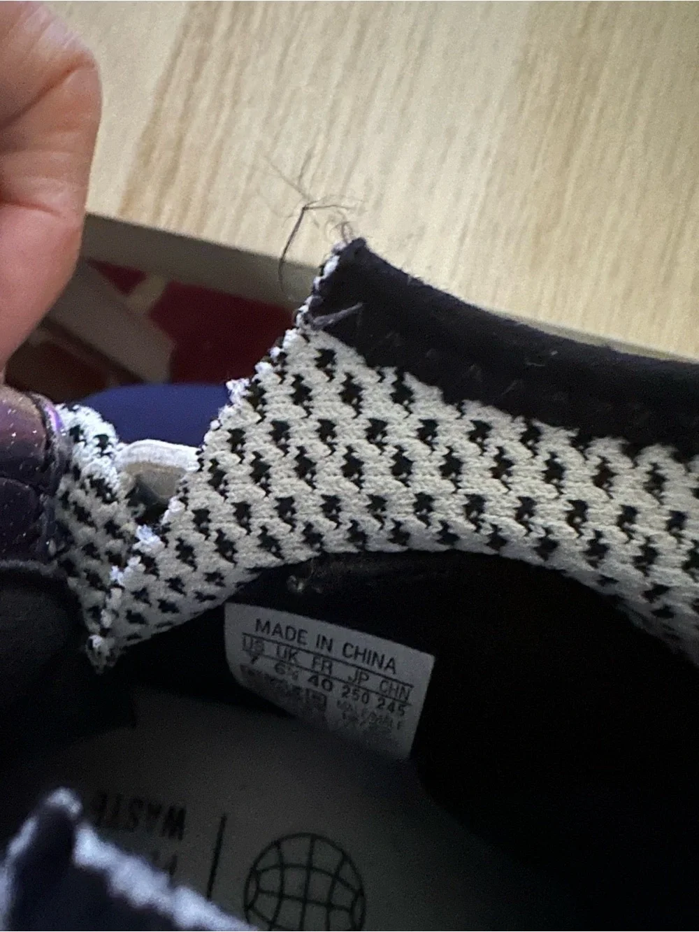 adidas Black and White Athletic Cleats with Knit Collar